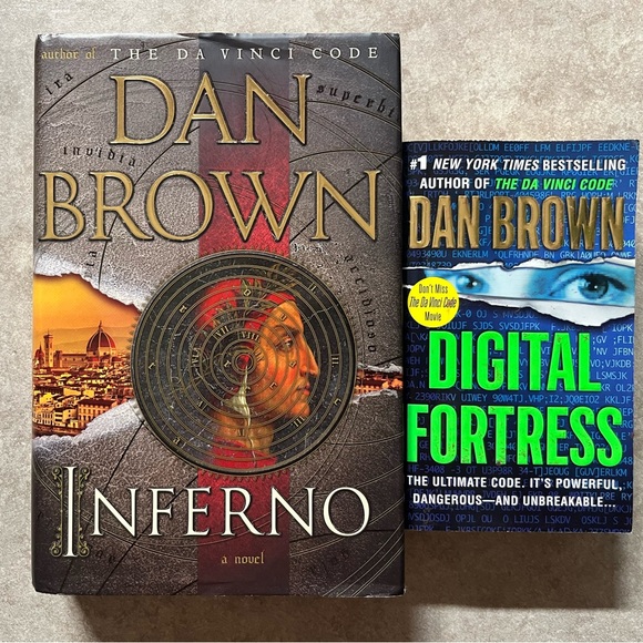 2 Dan Brown books novels. Inferno and Digital Fortress - Picture 1 of 2